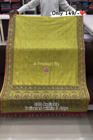 Multi Color Heavy Kacchi Bharat Cotton Saree