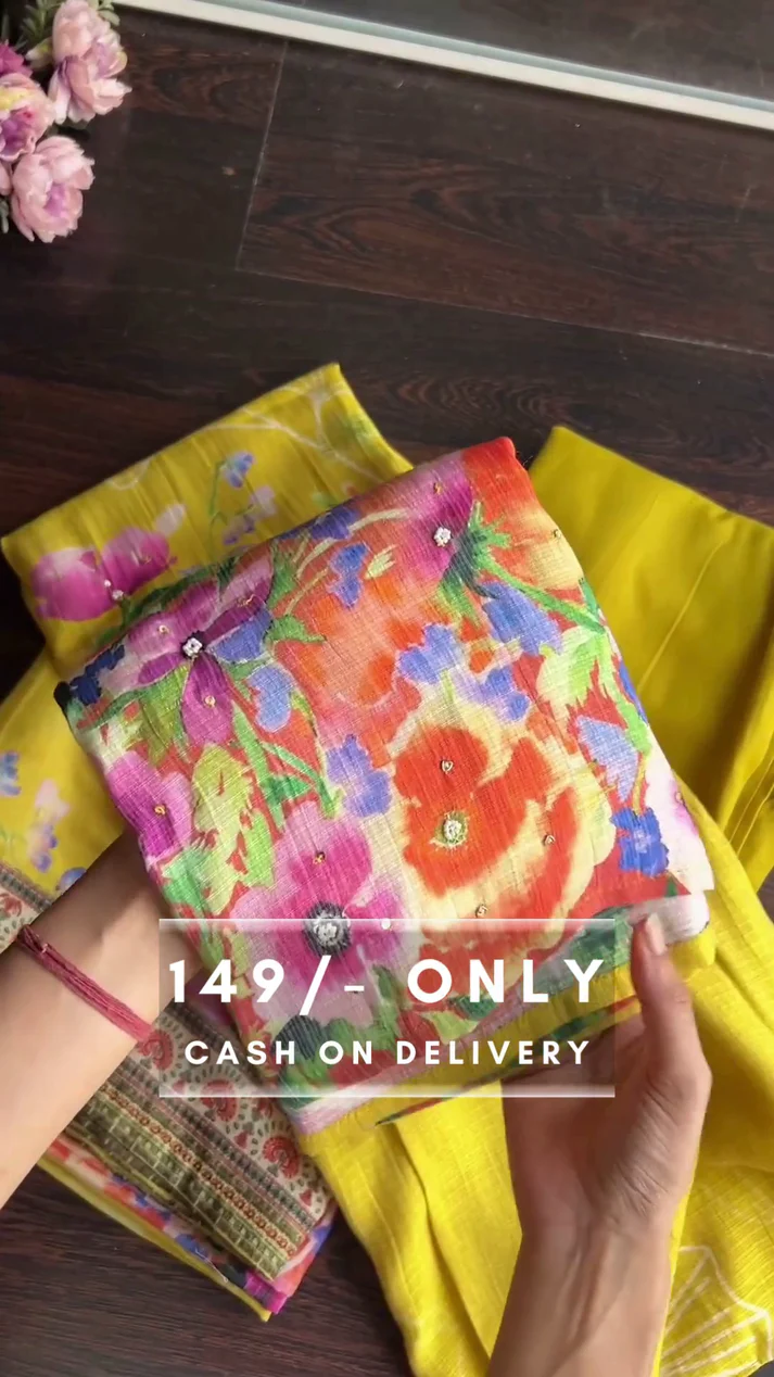 Rangoli Womens Kurta with Pant and Dupatta Set / Kurta Suit Set - Image 4