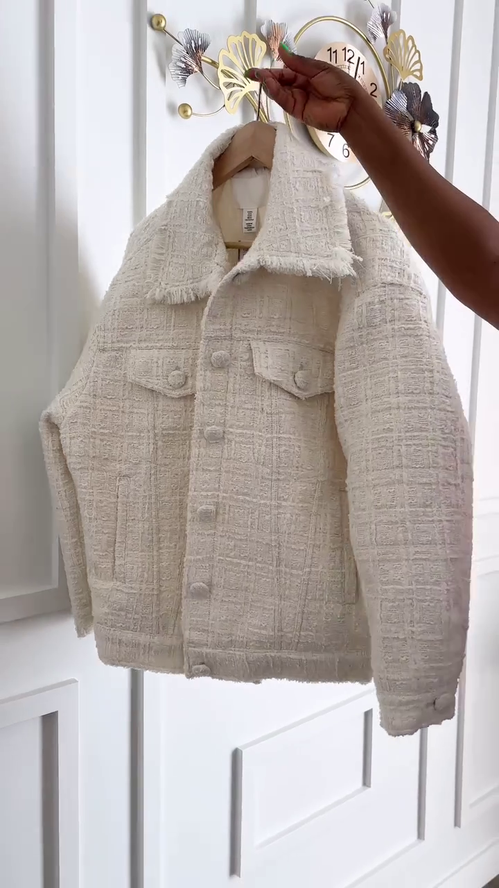 Textured-weave jacket