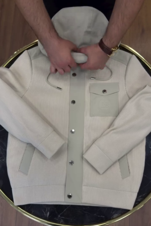 Self Design Hooded Bomber Jacket