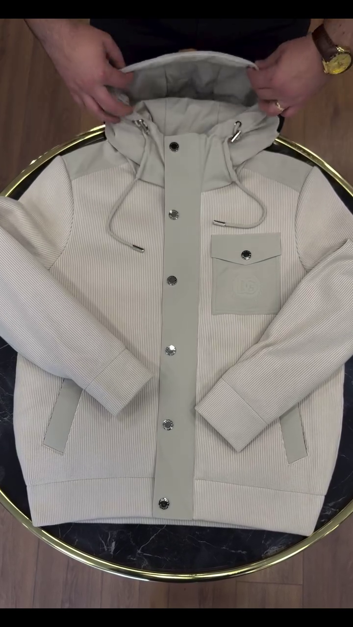 Self Design Hooded Bomber Jacket - Image 4