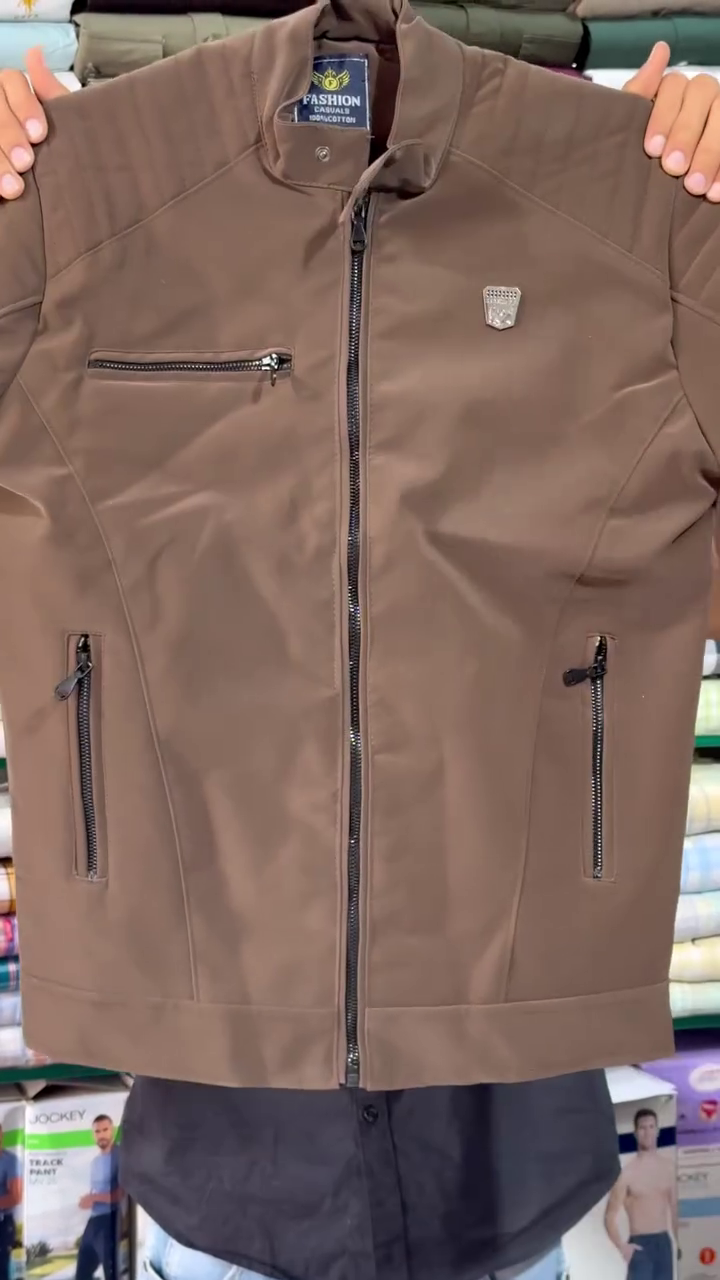 Woolen Black Men Winter Jacket