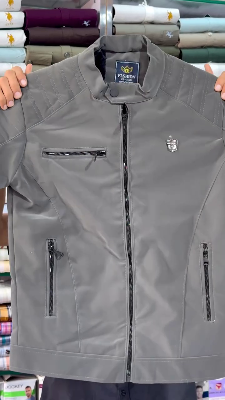 Woolen Black Men Winter Jacket - Image 4