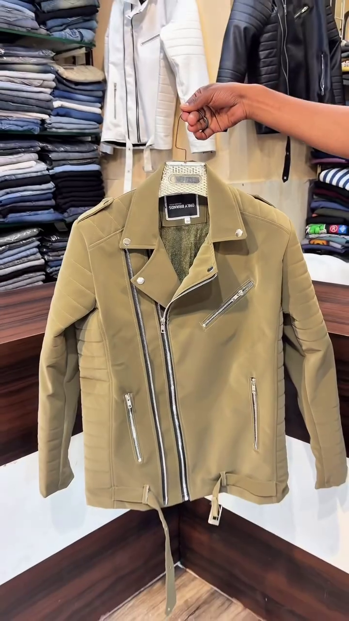 Men's Leather Jackets, Black Leather Jacket, Lambskin Jackets, Regular Fit, Three Pockets - Image 8