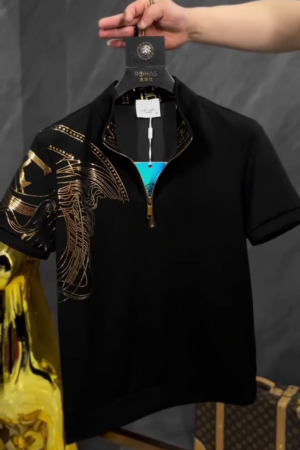 Men Black Solid Polo Polos