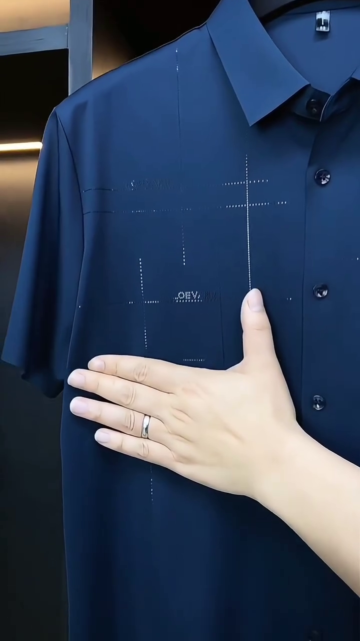 Short-Sleeved Shirt Men's Shirt Middle-Aged Half-Sleeved Casual Slimming Blouse Thin - Image 5