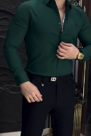 Men's Cotton Blend Solid Shirt